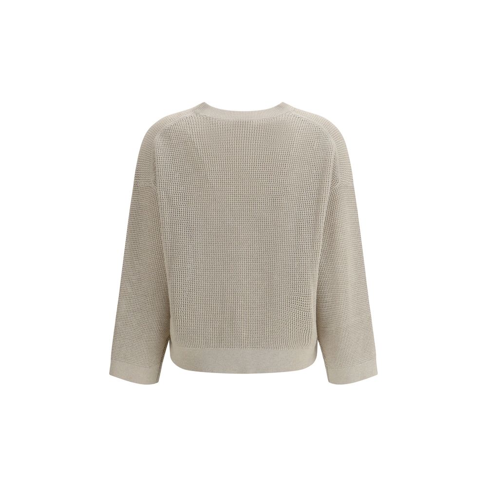 Brunello Cucinelli Cream Cotton Sweatshirt | Regal Royce