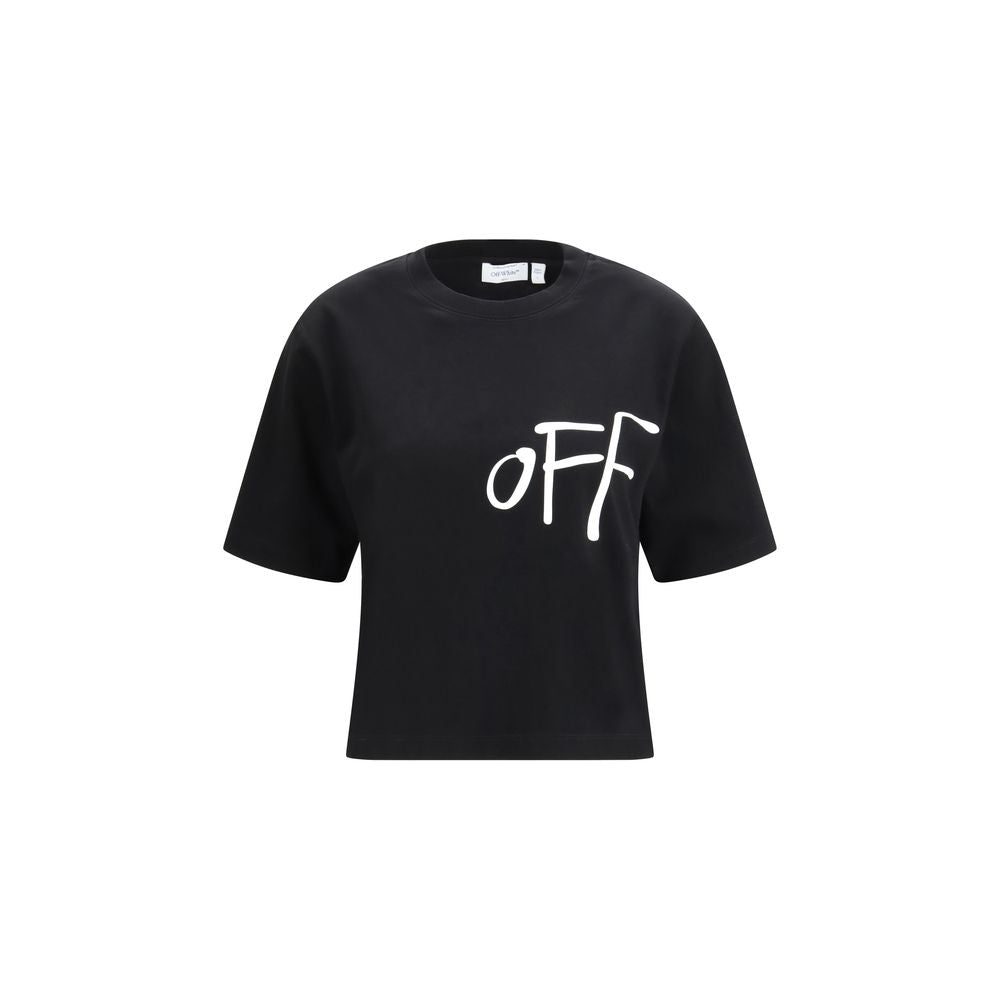 Off-White Black Cotton T-Shirt | Regal Royce