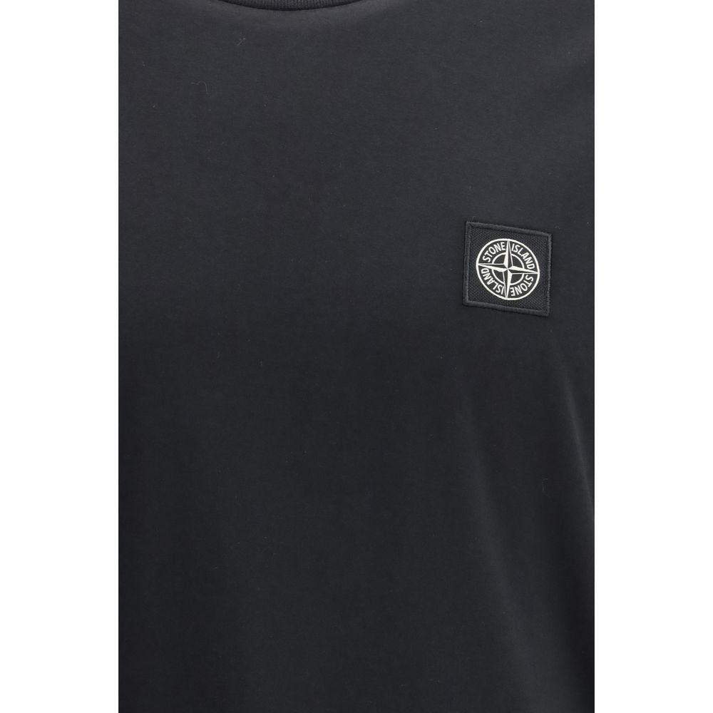 Stone Island Black Cotton T-Shirt | Regal Royce