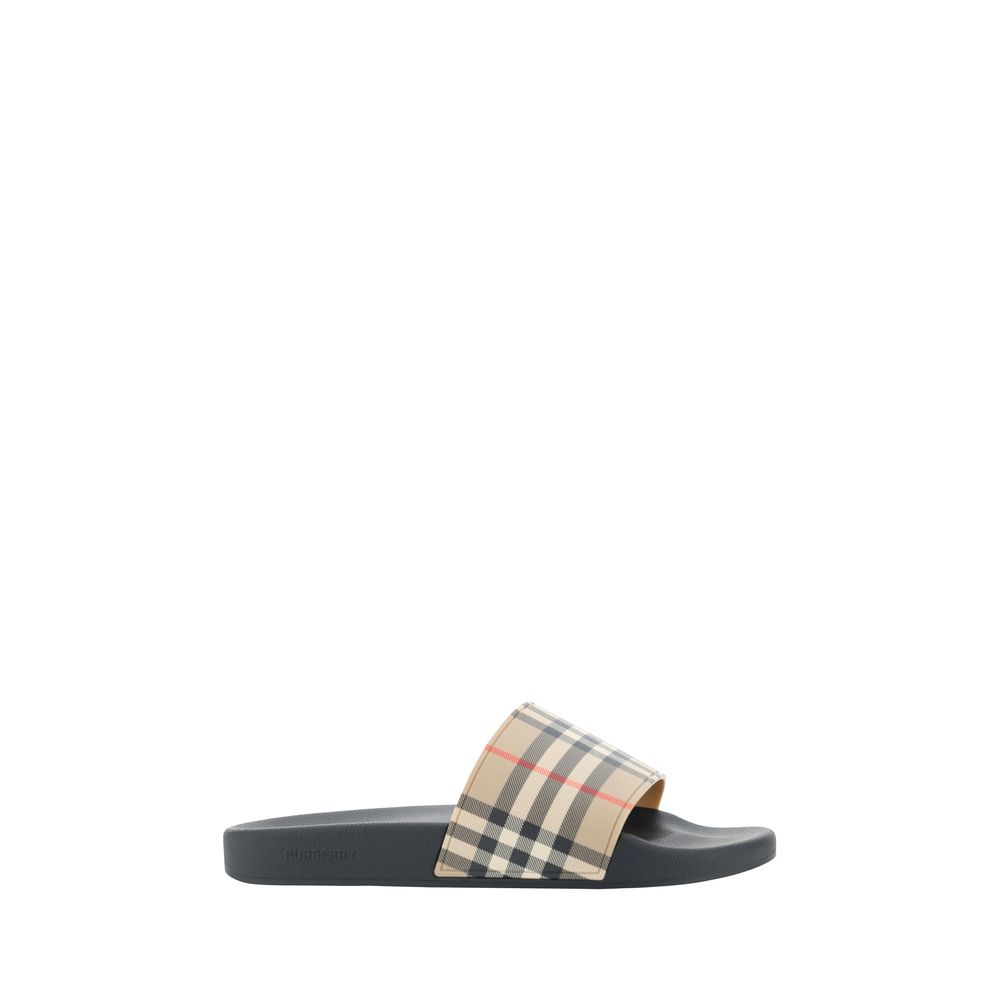 Burberry Brown Rubber Flat Sandals | Regal Royce
