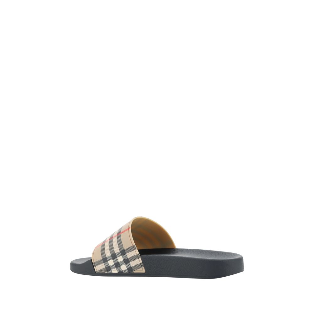 Burberry Brown Rubber Flat Sandals | Regal Royce