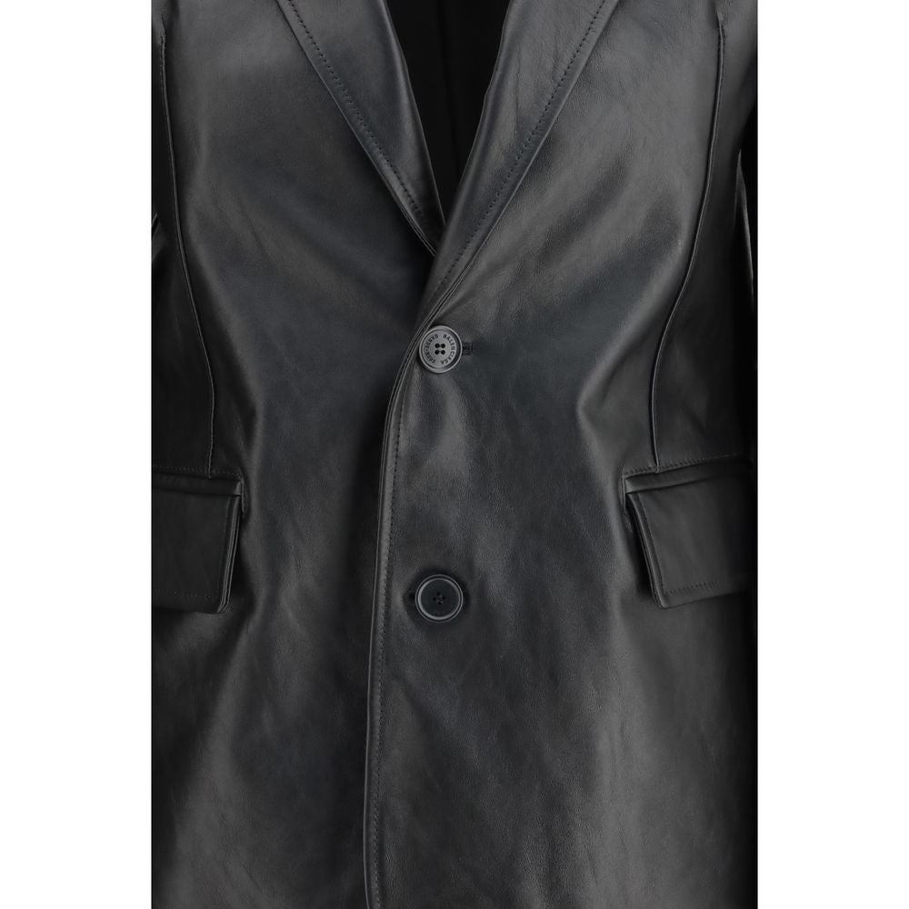 Balenciaga Black Leather Jacket | Regal Royce