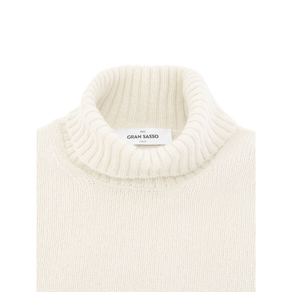 Gran Sasso White Wool Turtleneck | Regal Royce