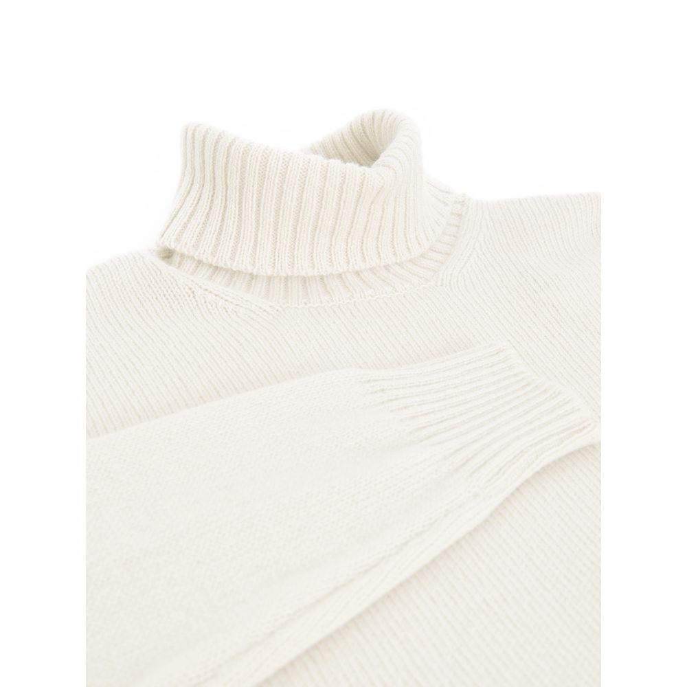 Gran Sasso White Wool Turtleneck | Regal Royce
