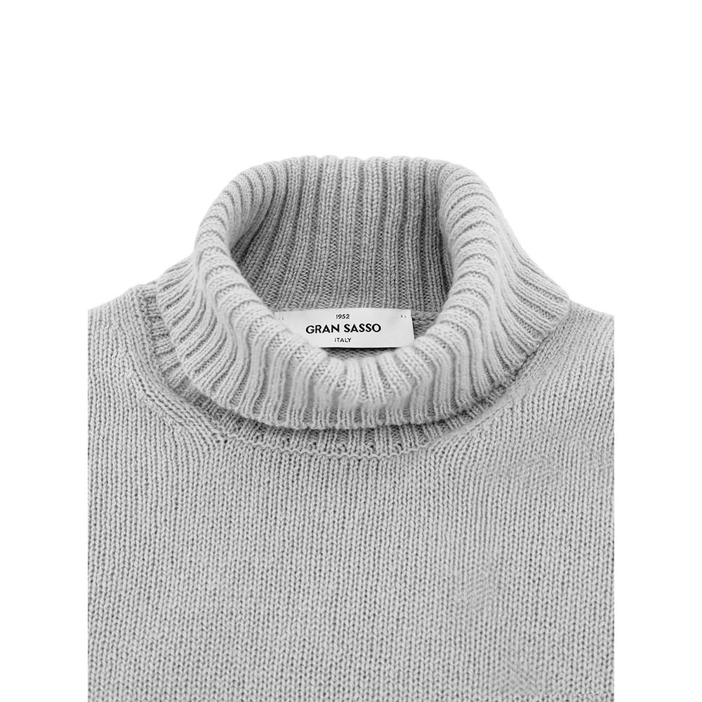 Gran Sasso Gray Wool Turtleneck | Regal Royce
