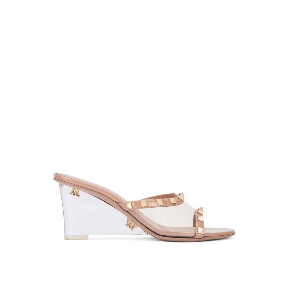 Valentino Garavani Beige Leather Mules | Regal Royce