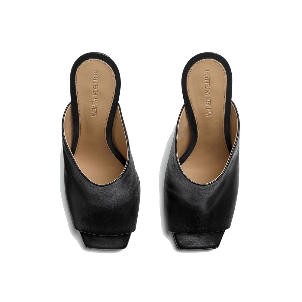 Bottega Veneta Black Lamb Leather Mules | Regal Royce