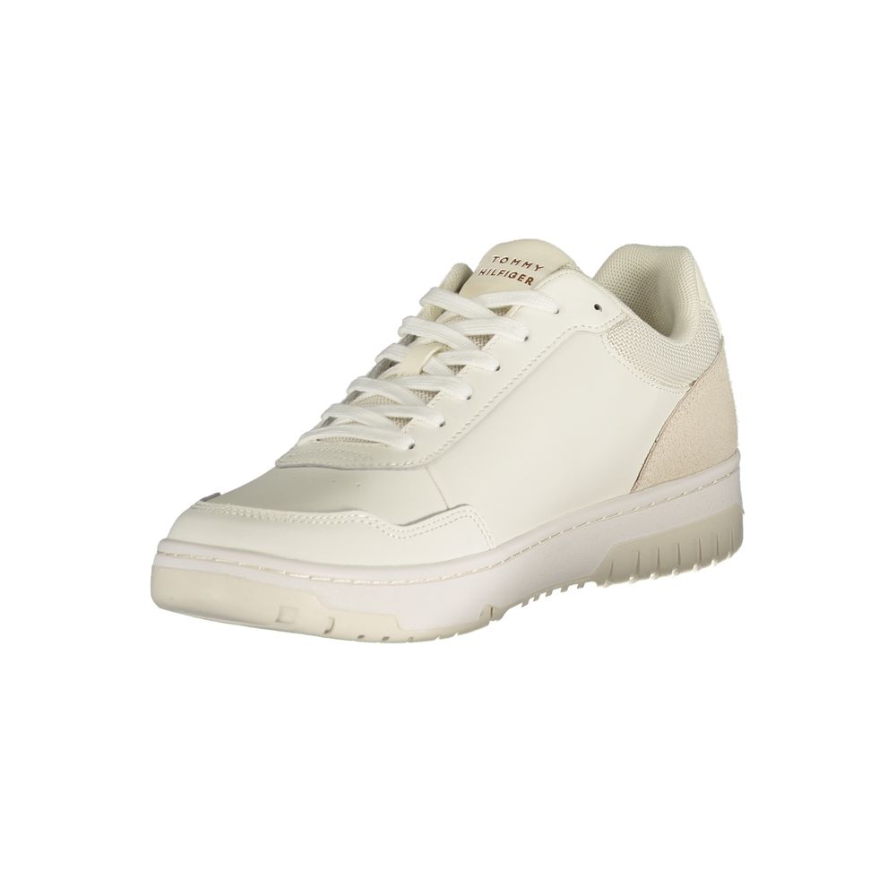Tommy Hilfiger White Polyurethane Men's Sneaker | Regal Royce