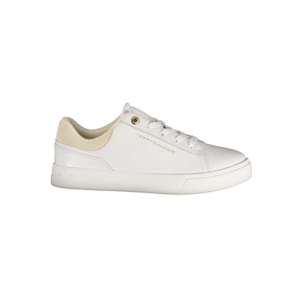 Tommy Hilfiger Bianco Polyurethane Women Sneaker | Regal Royce