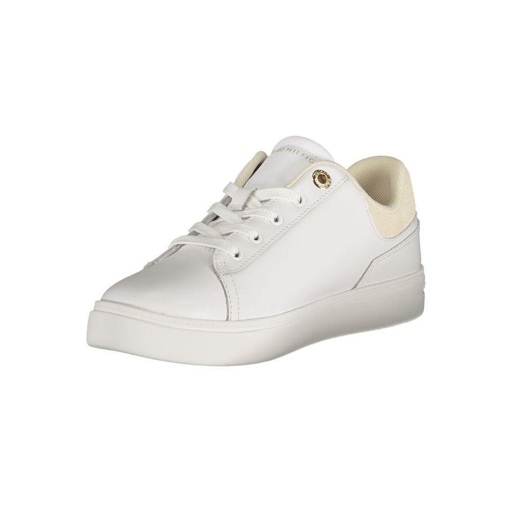 Tommy Hilfiger Bianco Polyurethane Women Sneaker | Regal Royce