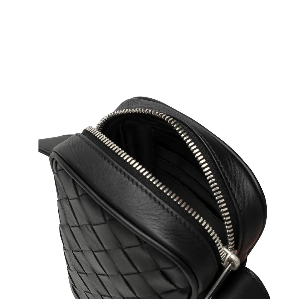 Bottega Veneta Black Lamb Leather Crossbody Bag | Regal Royce