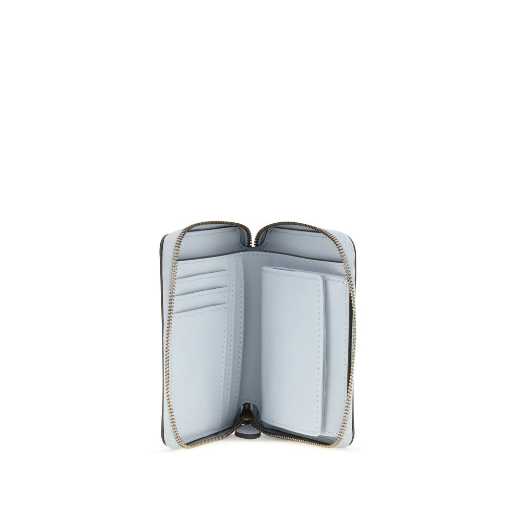 PINKO Light Blue Calf Leather Bos Taurus Wallet | Regal Royce