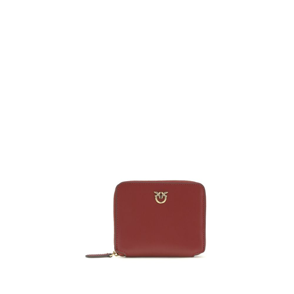PINKO Bordeaux Calf Leather Bos Taurus Wallet | Regal Royce