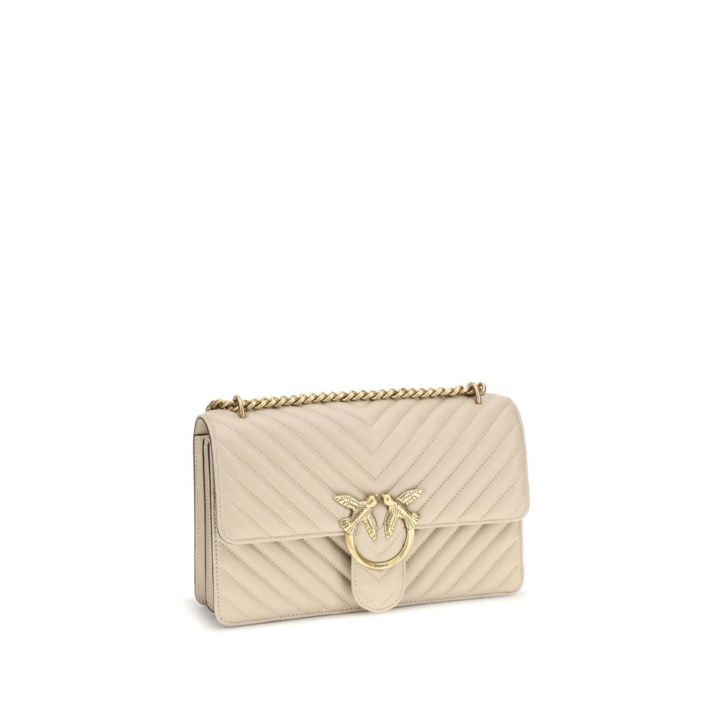 PINKO Beige Calf Leather Bos Taurus Shoulder Bag | Regal Royce