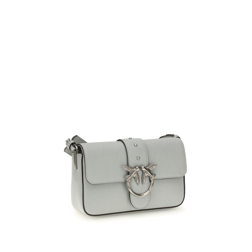 PINKO Gray Calf Leather Bos Taurus Shoulder Bag | Regal Royce