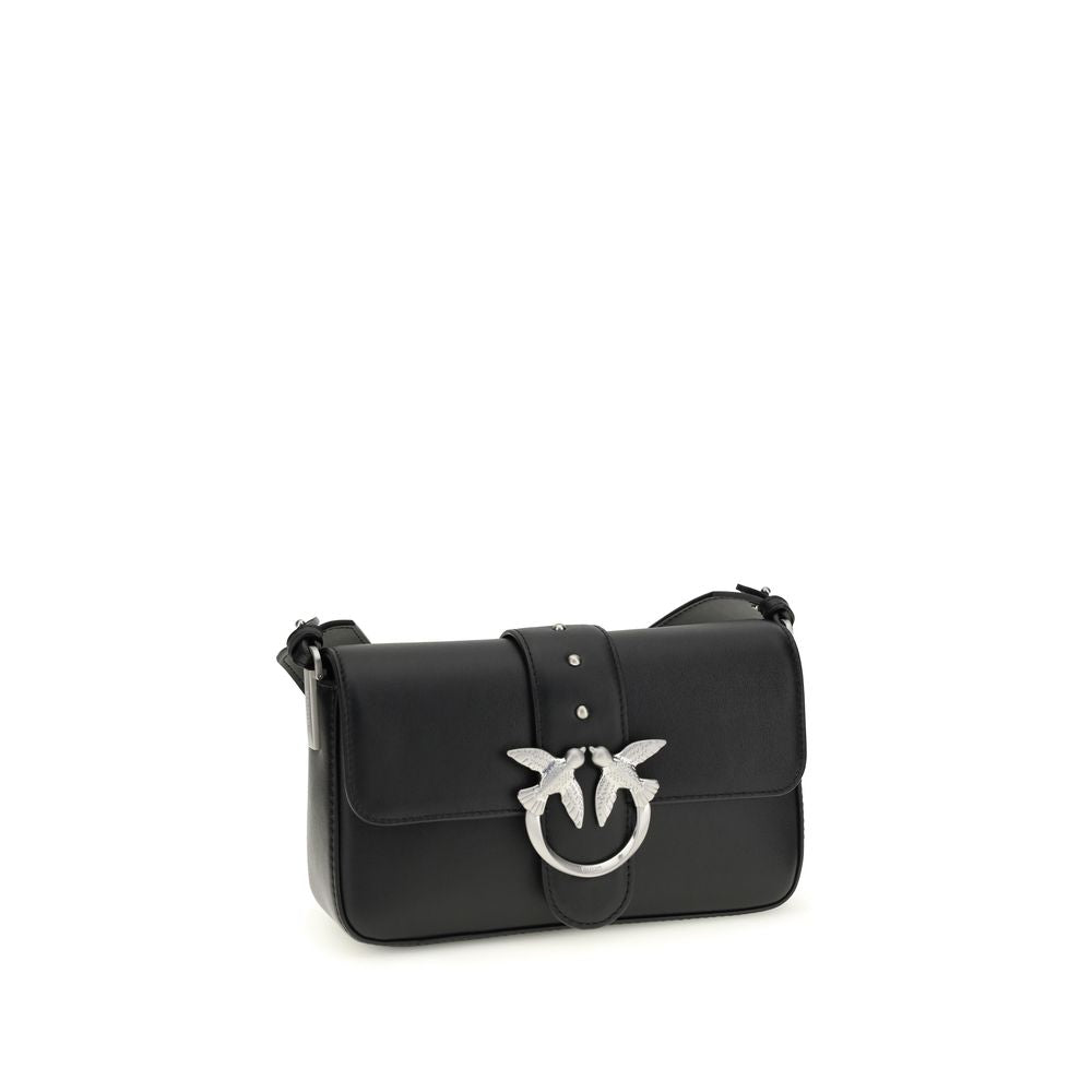 PINKO Black Calf Leather Bos Taurus Shoulder Bag | Regal Royce