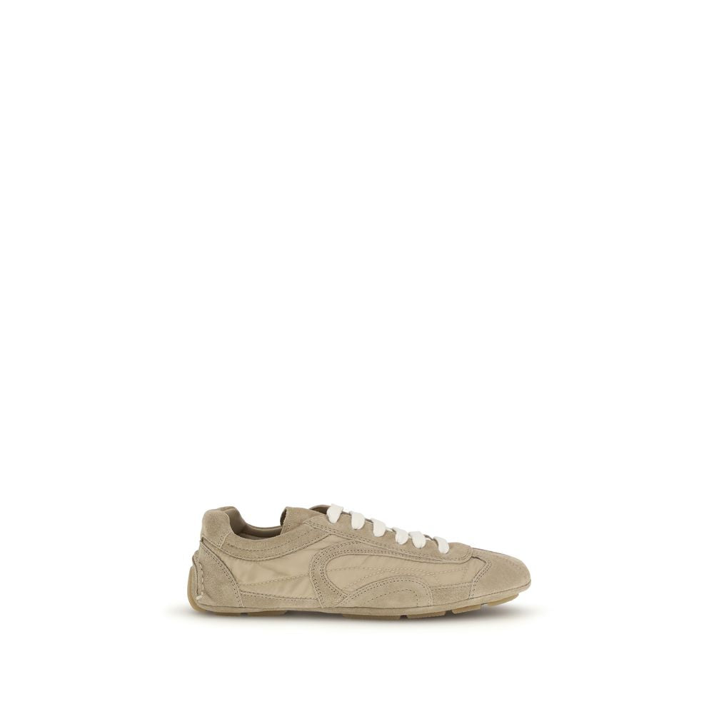 Prada Beige Lamb Ovis Aries Aries Athletic Sneakers | Regal Royce