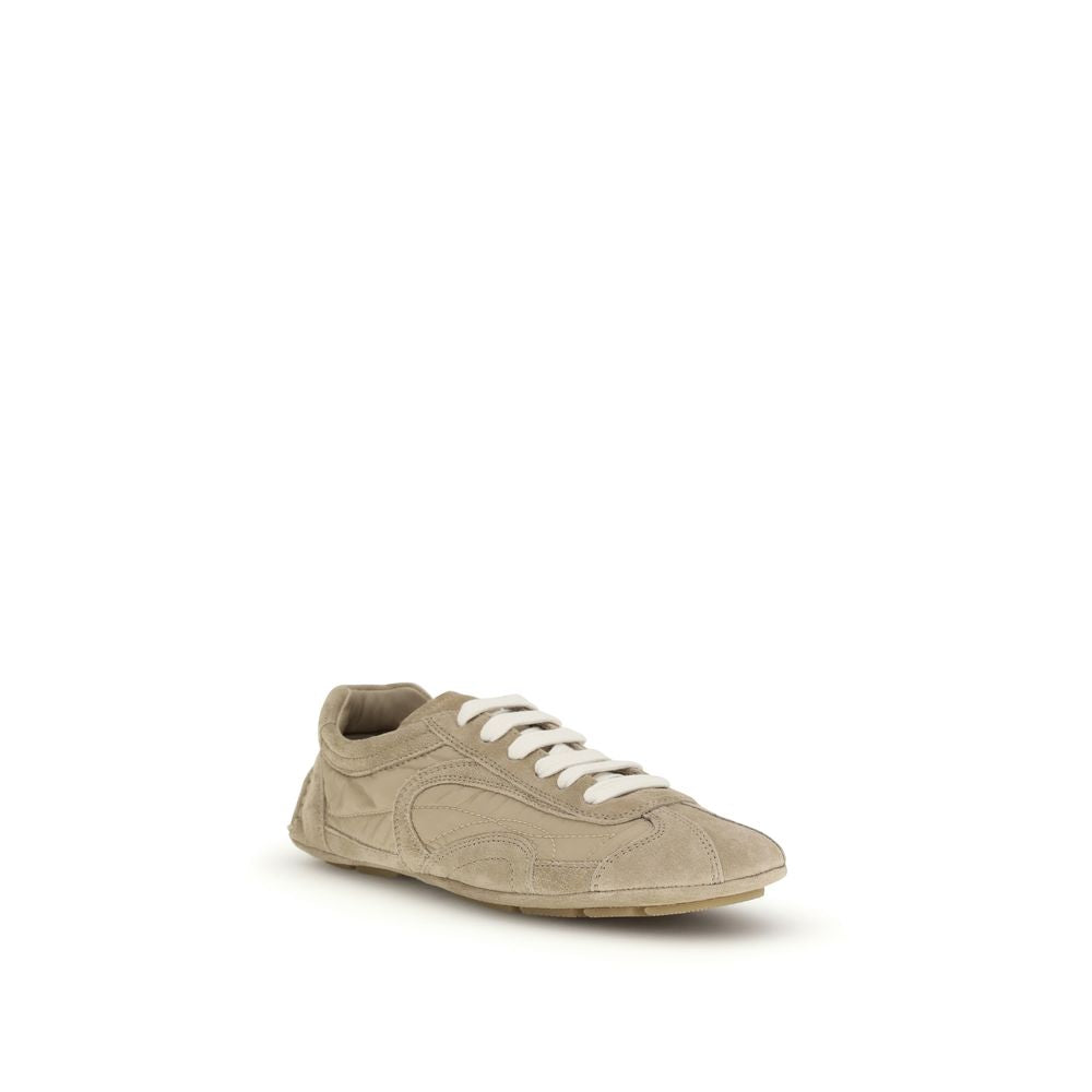 Prada Beige Lamb Ovis Aries Aries Athletic Sneakers | Regal Royce