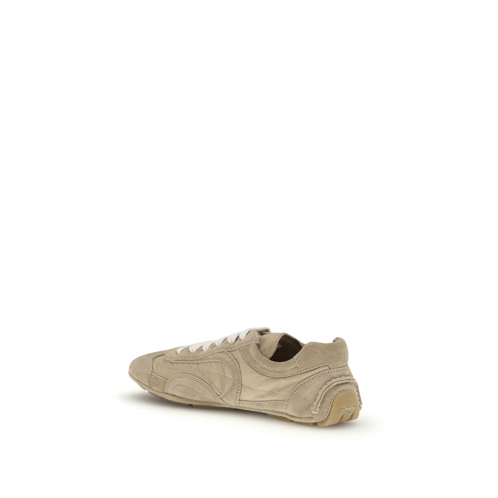 Prada Beige Lamb Ovis Aries Aries Athletic Sneakers | Regal Royce