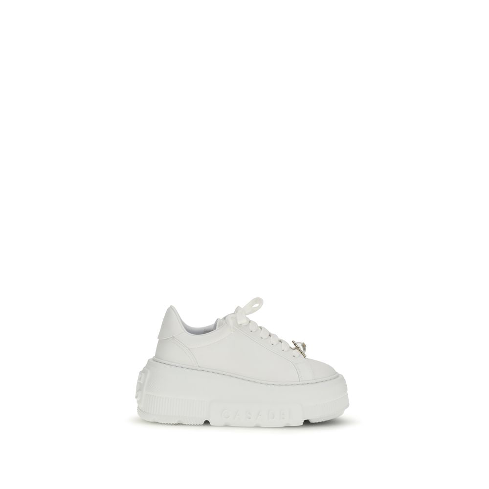 Casadei White Rubber Platform Sneakers | Regal Royce
