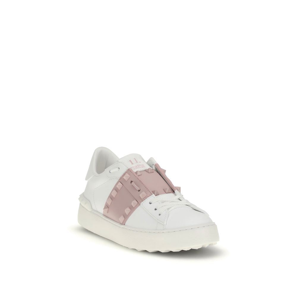 Valentino Garavani White Calf Leather Bos Taurus Athletic Sneakers | Regal Royce