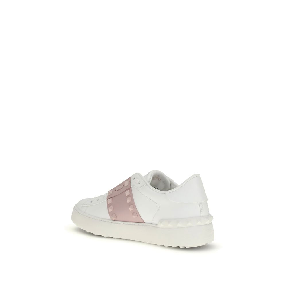 Valentino Garavani White Calf Leather Bos Taurus Athletic Sneakers | Regal Royce