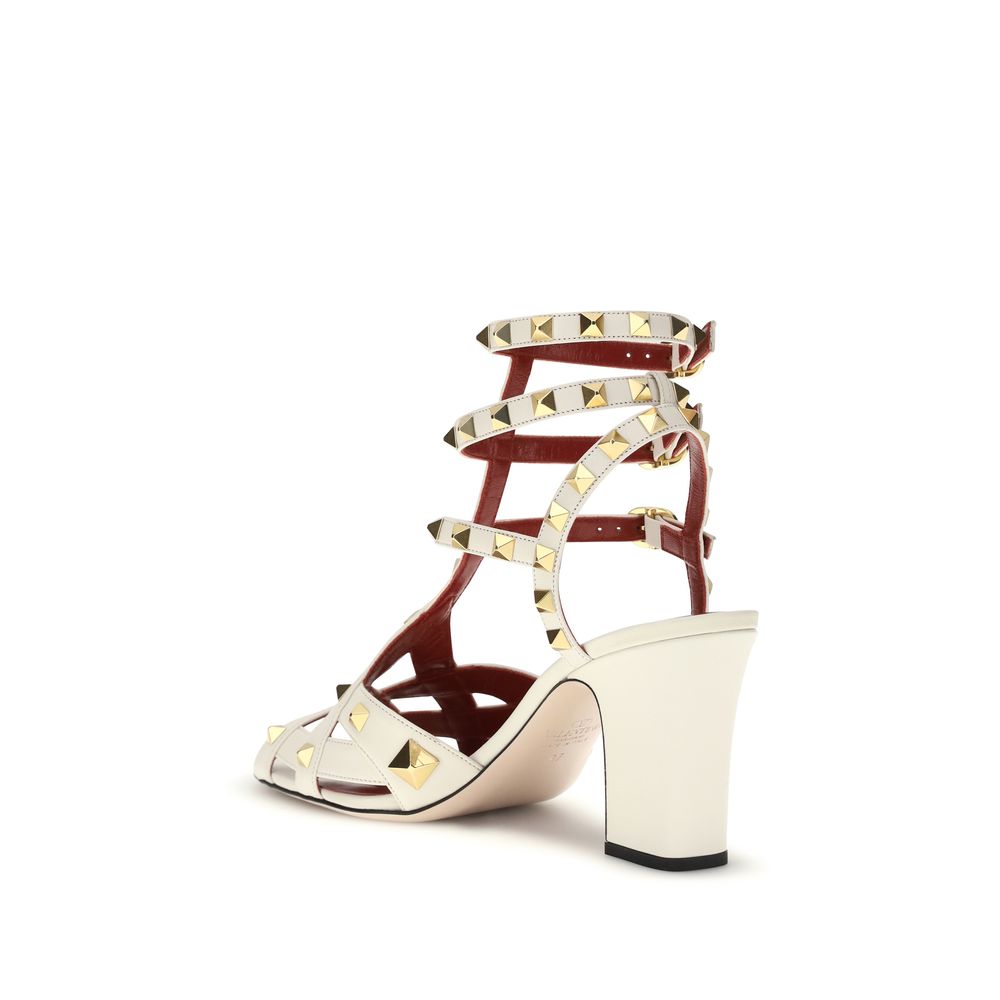 Valentino Garavani Brown Goatskin Stiletto Heel Sandals | Regal Royce