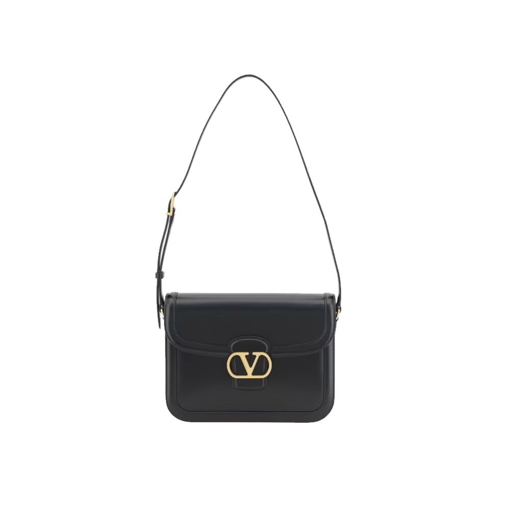 Valentino Garavani Black Calfskin Shoulder Bag | Regal Royce