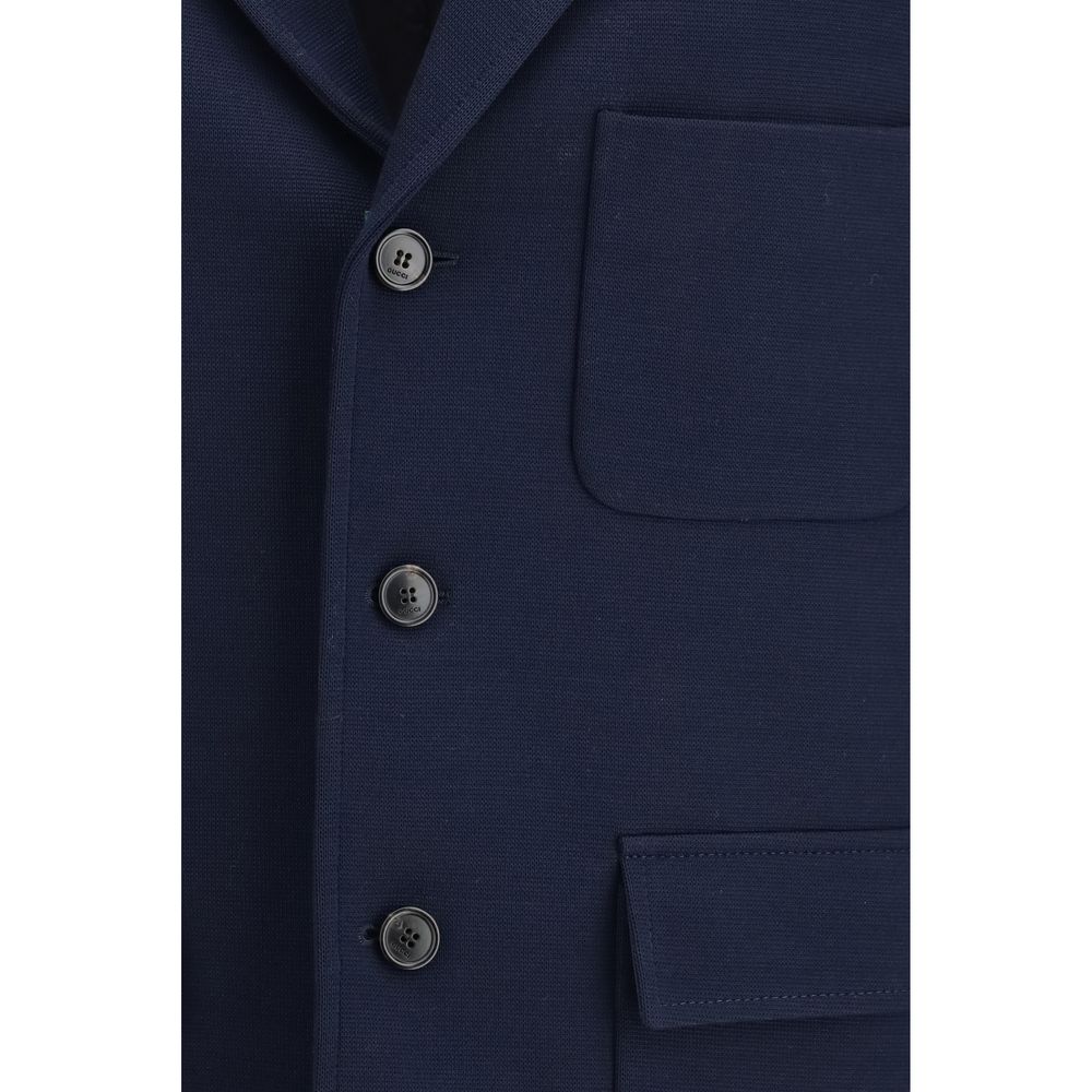 Gucci Blue Cotton Coat | Regal Royce