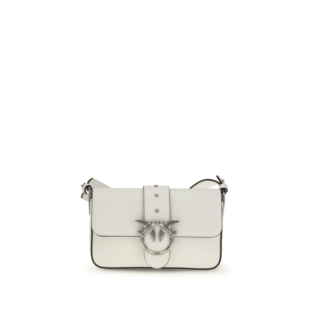 PINKO White Calf Leather Bos Taurus Shoulder Bag | Regal Royce