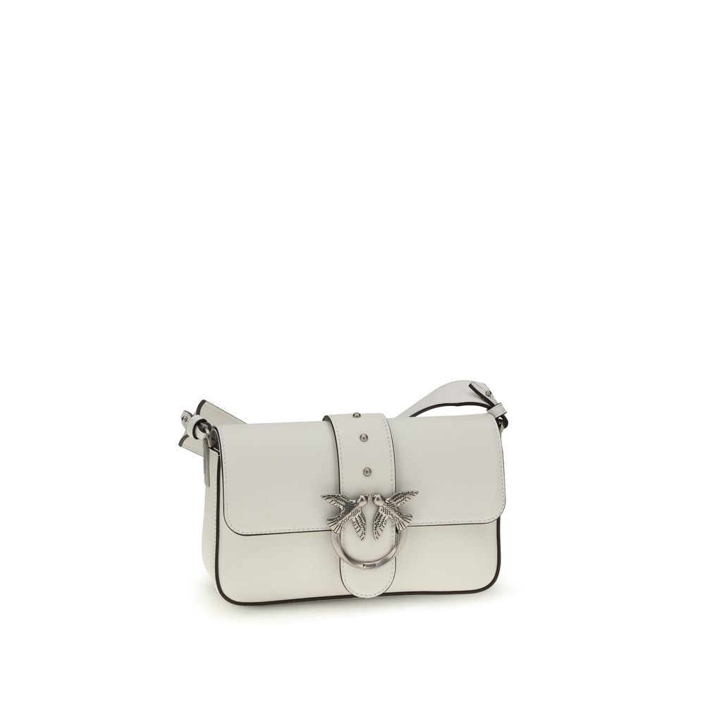 PINKO White Calf Leather Bos Taurus Shoulder Bag | Regal Royce