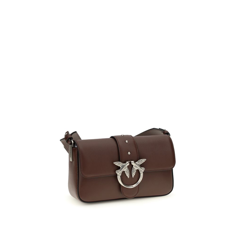 PINKO Brown Calf Leather Bos Taurus Shoulder Bag | Regal Royce