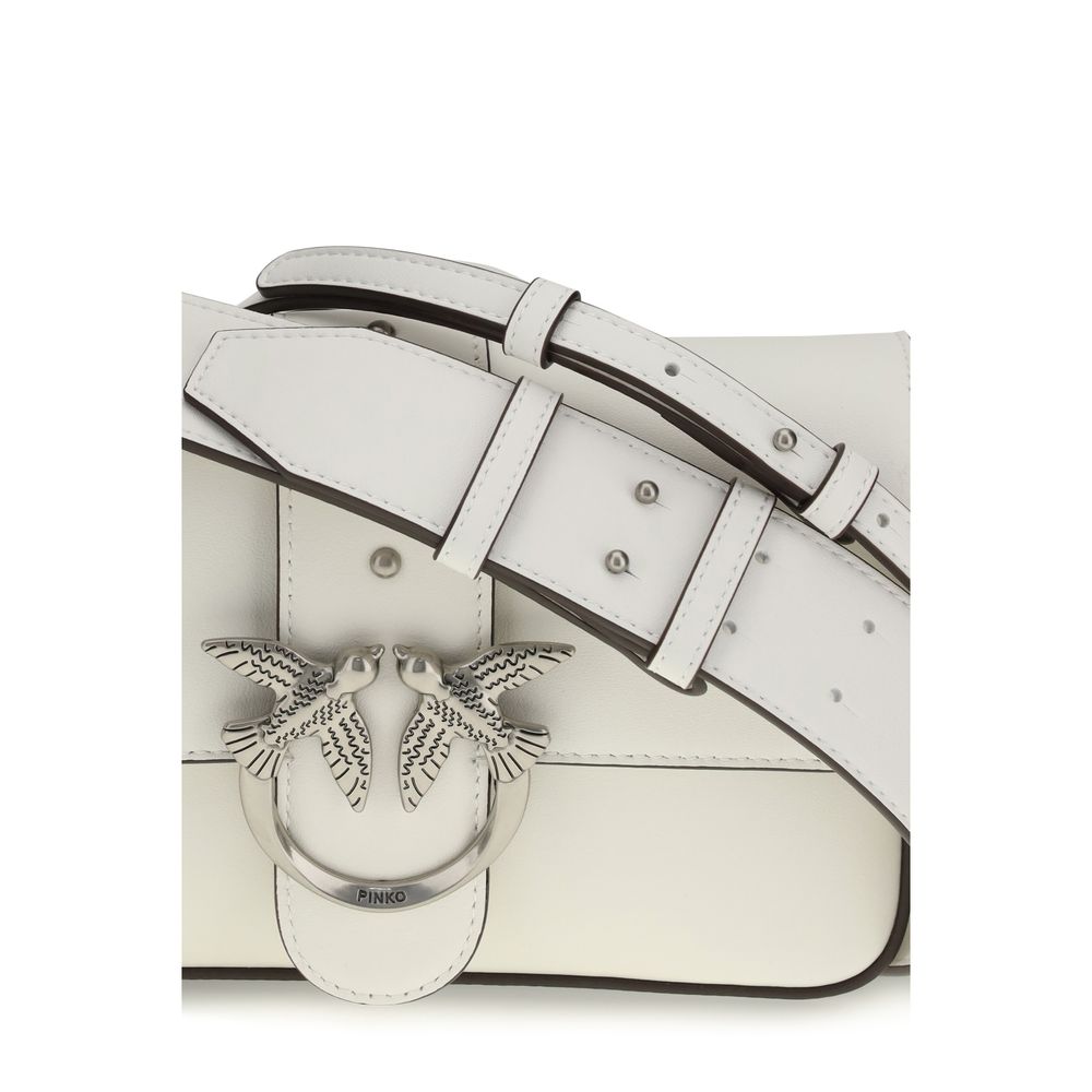 PINKO White Calf Leather Bos Taurus Shoulder Bag | Regal Royce