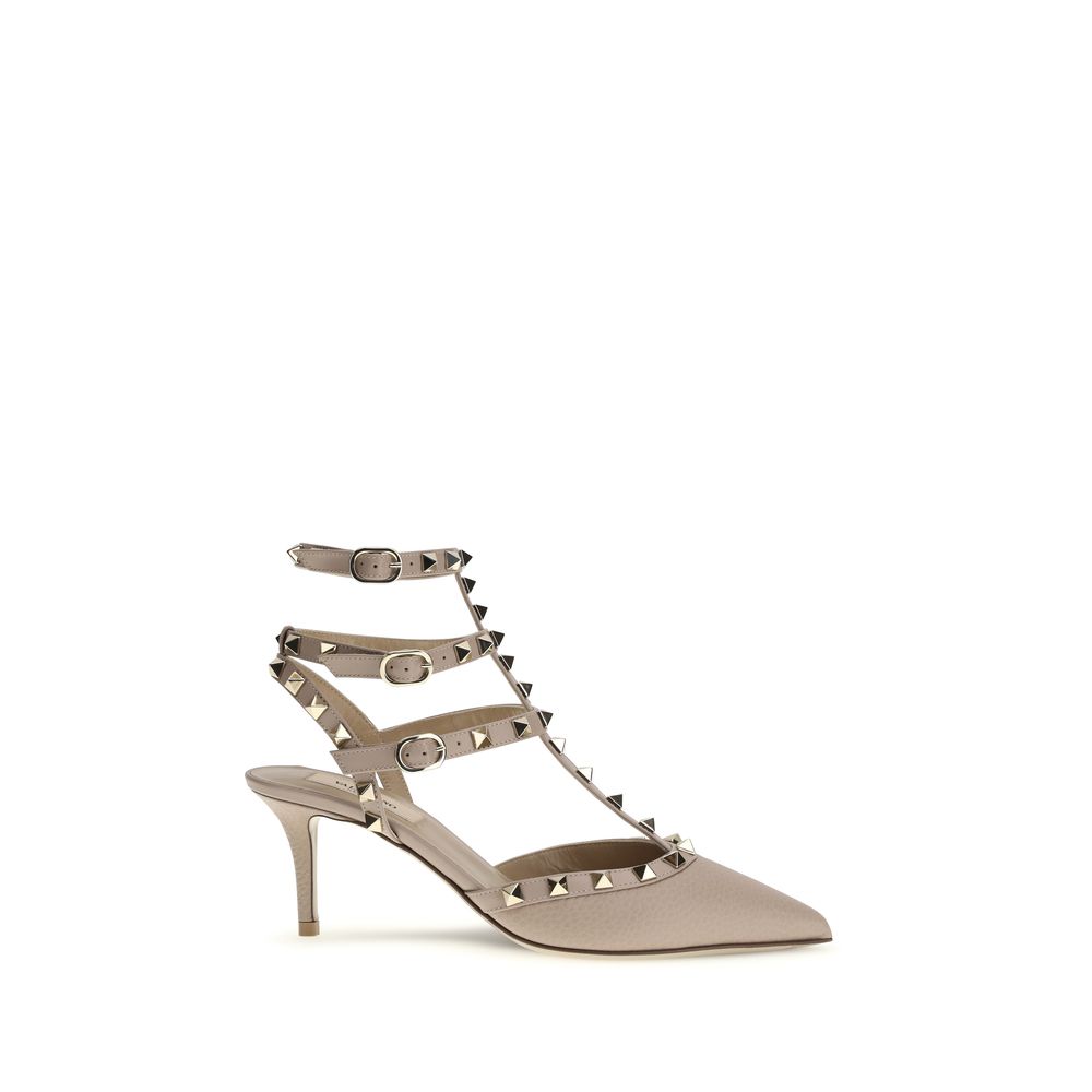 Valentino Garavani Gray Calf Leather Bos Taurus High Heel Pumps | Regal Royce