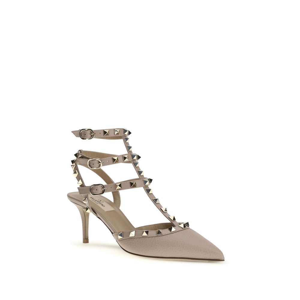 Valentino Garavani Gray Calf Leather Bos Taurus High Heel Pumps | Regal Royce