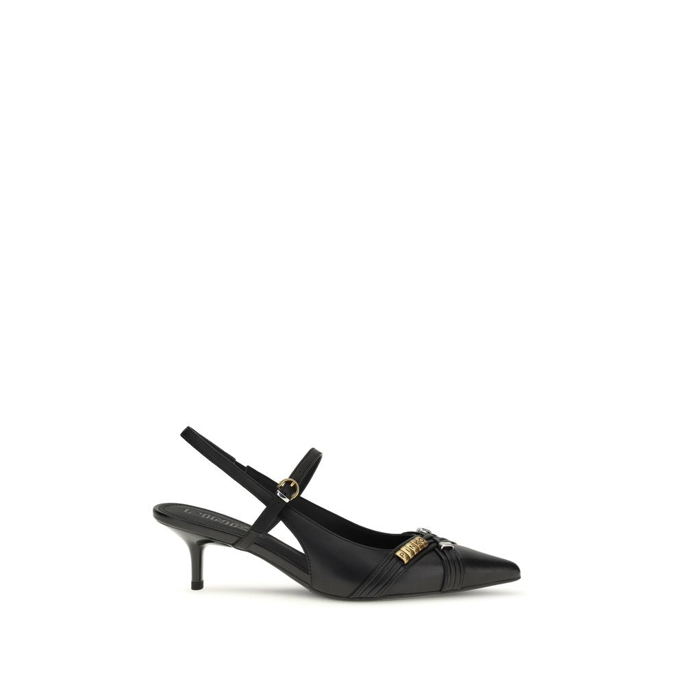 PINKO Black Calf Leather Bos Taurus High Heel Pumps | Regal Royce