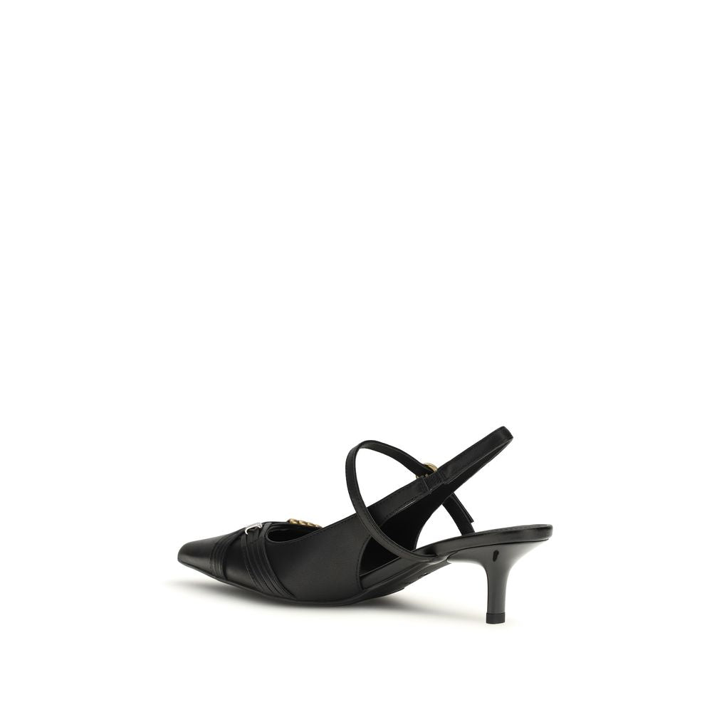 PINKO Black Calf Leather Bos Taurus High Heel Pumps | Regal Royce