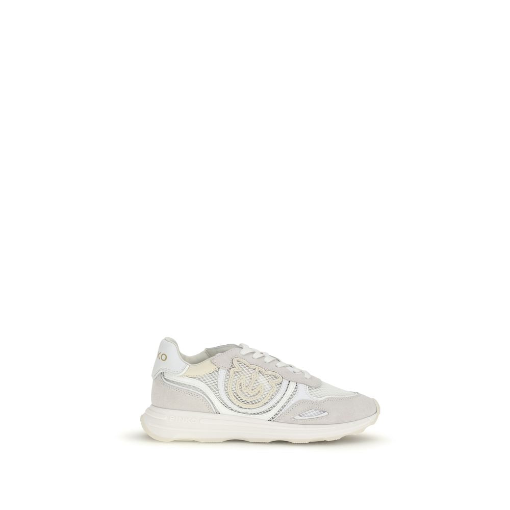 PINKO White Calf Leather Bos Taurus Athletic Sneakers | Regal Royce
