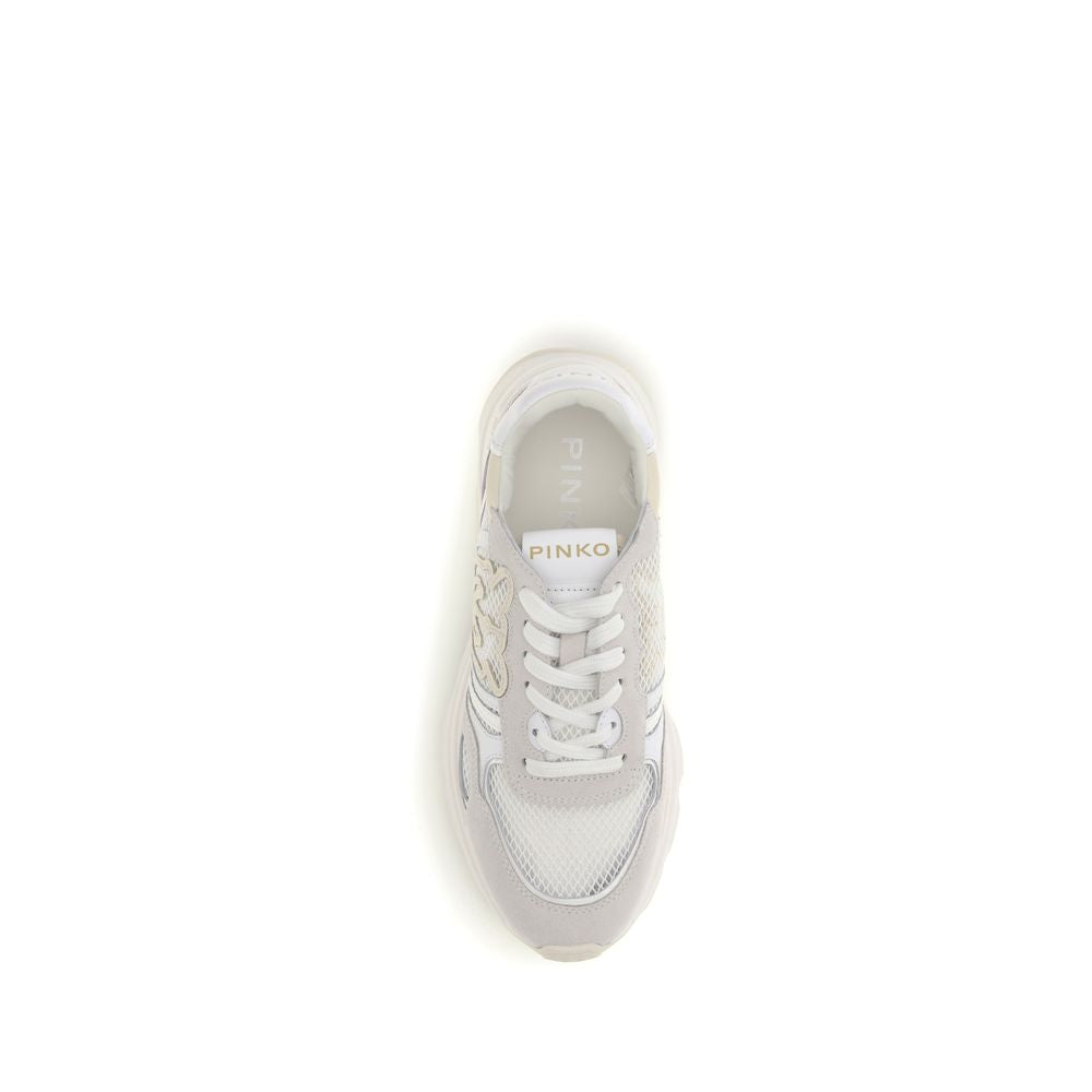 PINKO White Calf Leather Bos Taurus Athletic Sneakers | Regal Royce
