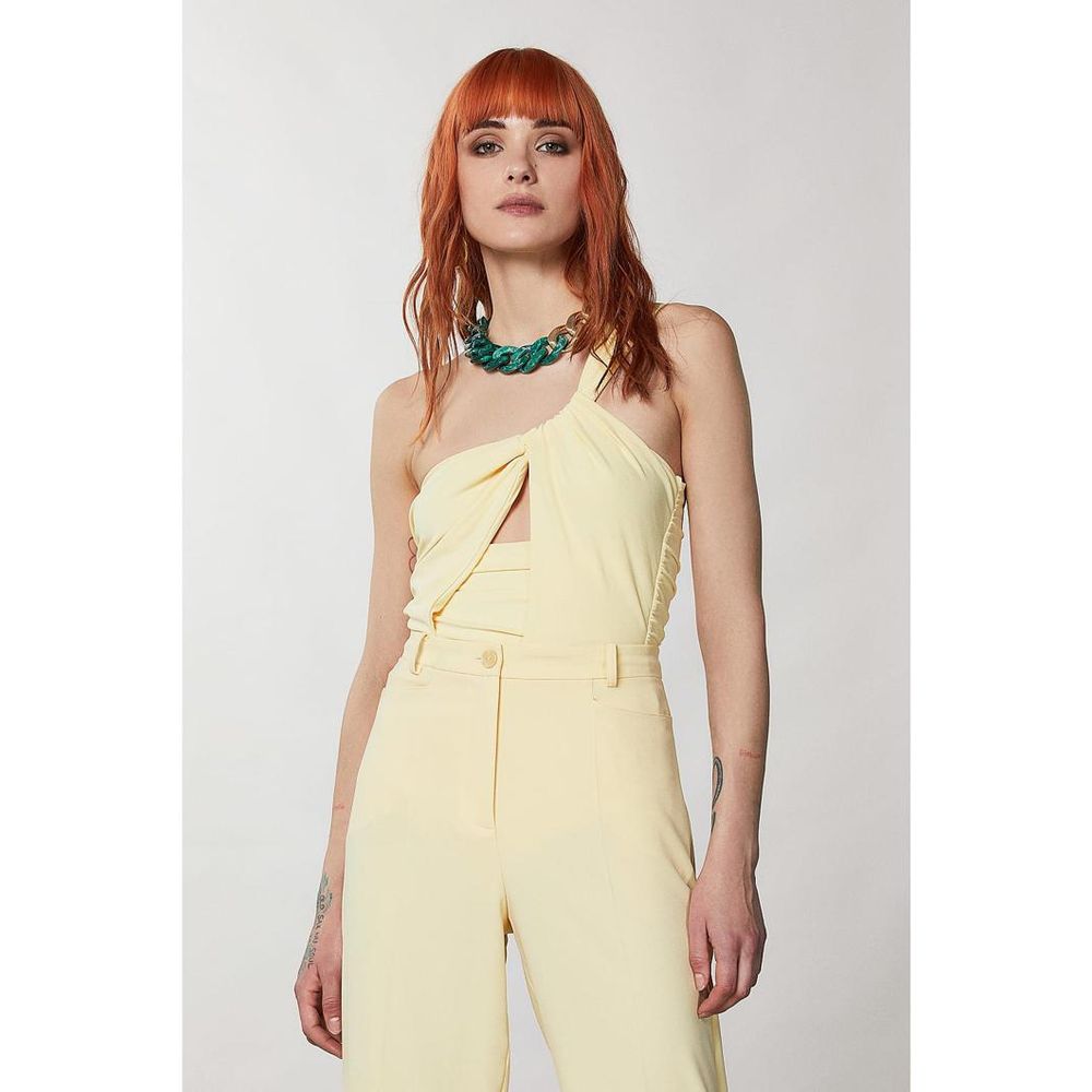 Patrizia Pepe Yellow Acetate Tank Tops | Regal Royce