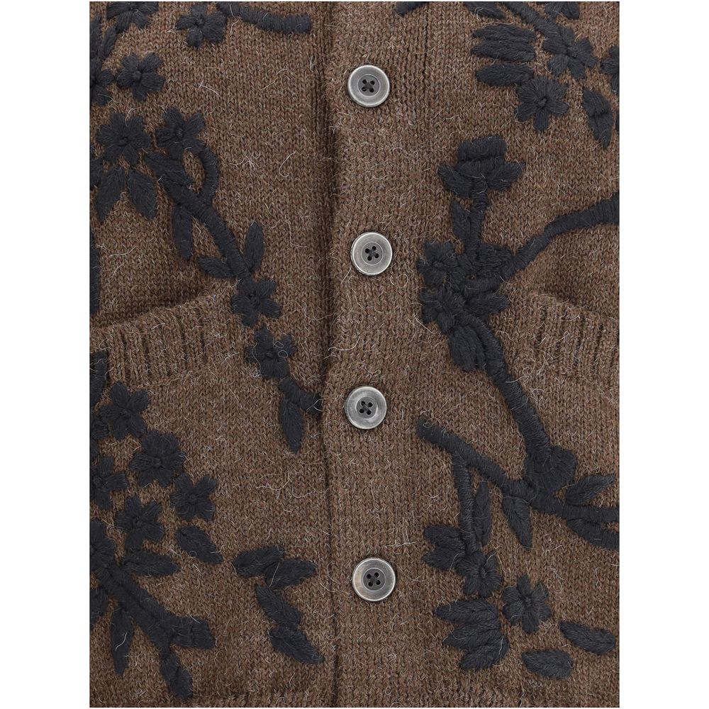 Baziszt Brown Alpaca Vicugna Pacos Cardigan | Regal Royce