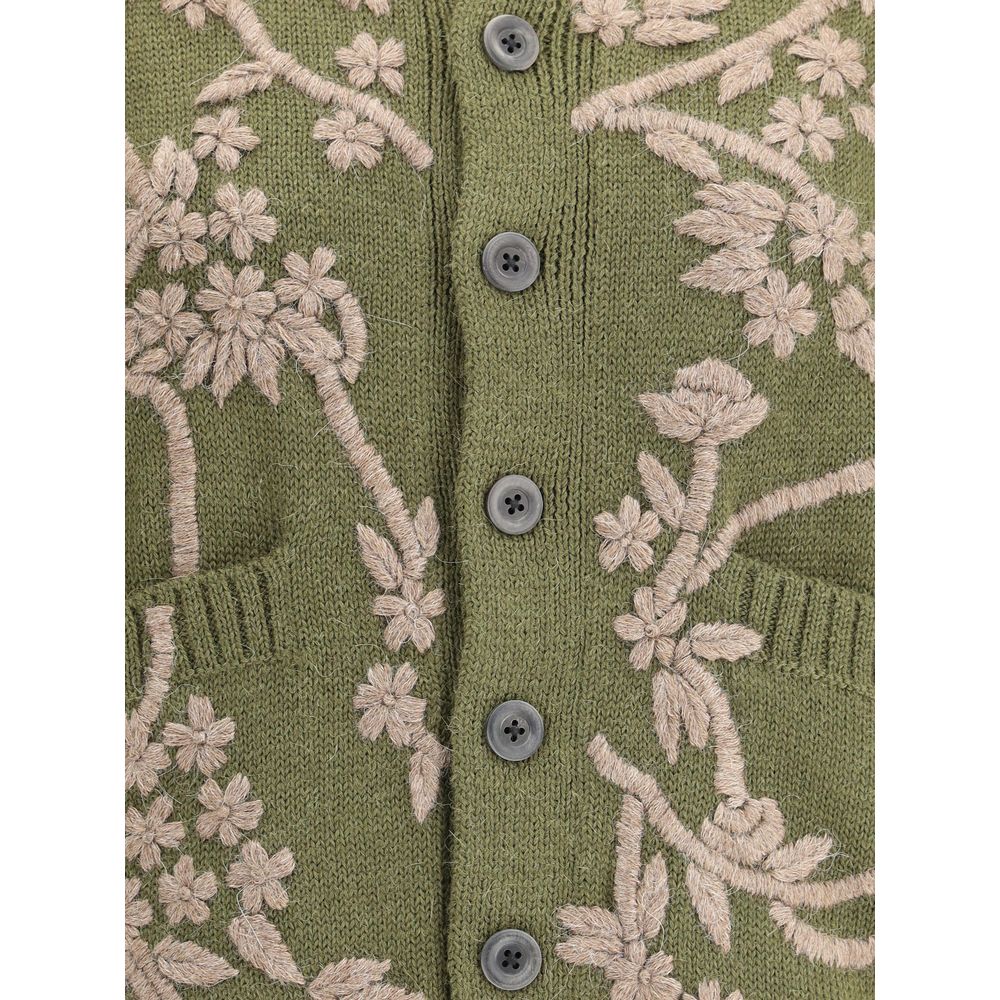 Baziszt Bicolor Alpaca Vicugna Pacos Cardigan | Regal Royce