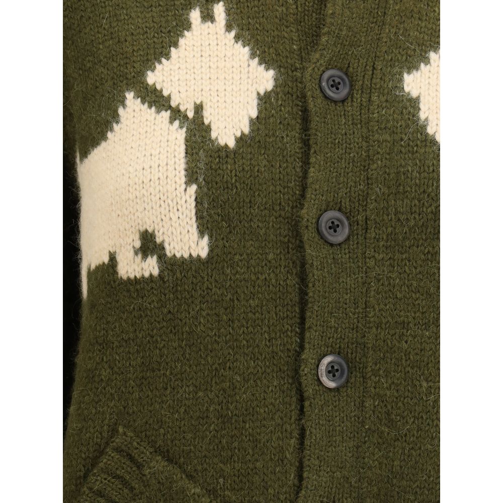 Baziszt Bicolor Alpaca Vicugna Pacos Cardigan | Regal Royce