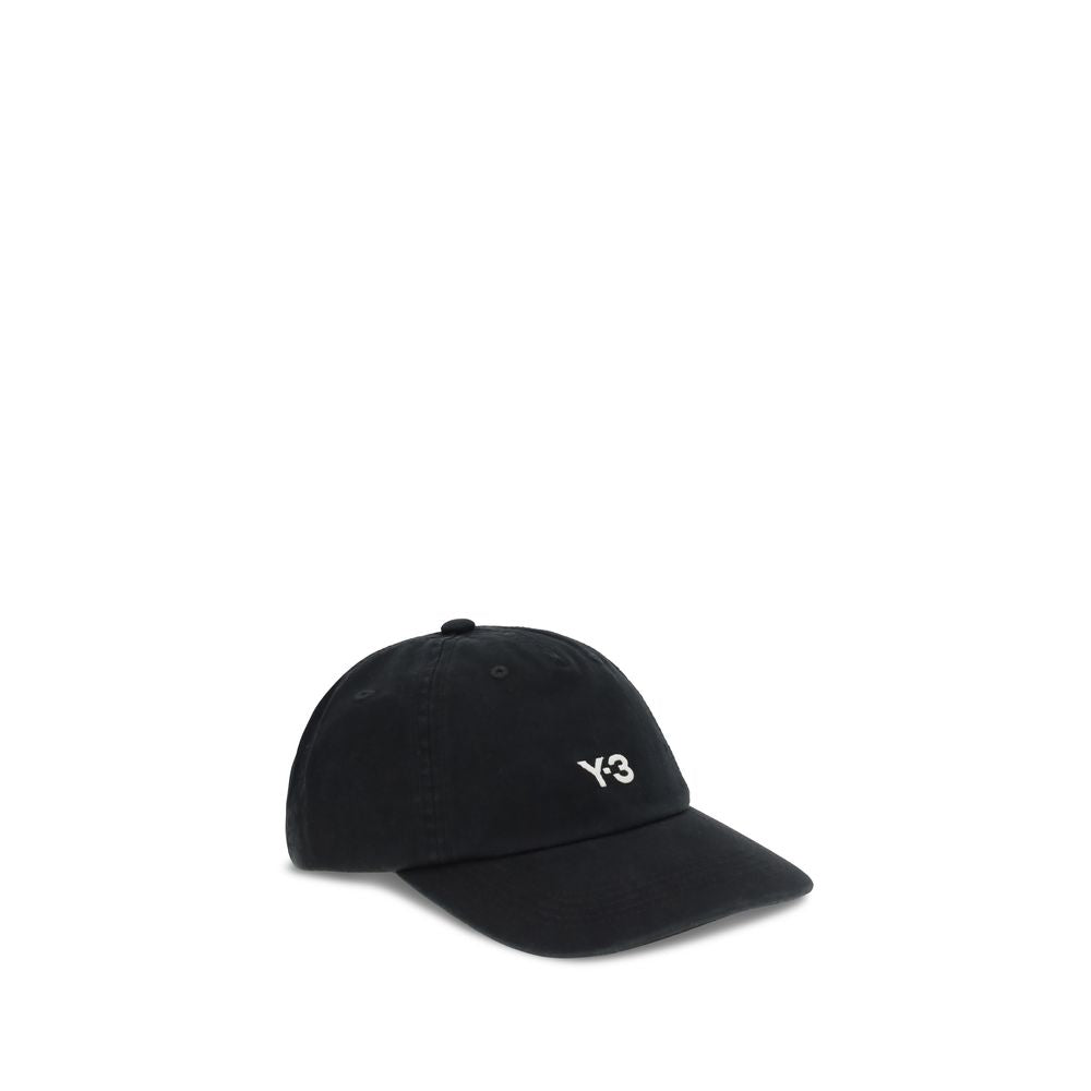 Y-3 Black Cotton Cap (Baseball Hat) | Regal Royce
