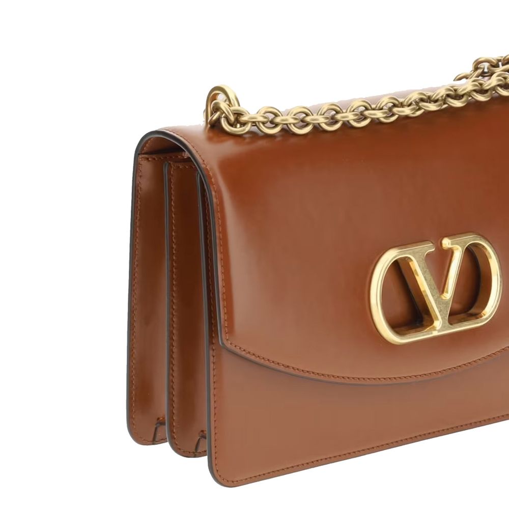 Valentino Garavani Brown Calfskin Shoulder Bag | Regal Royce