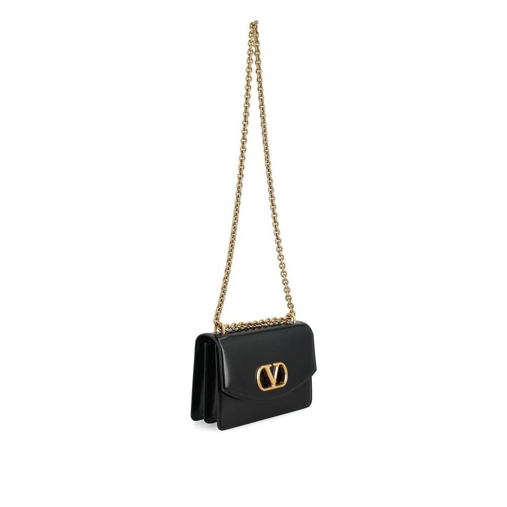 Valentino Garavani Black Calfskin Shoulder Bag | Regal Royce