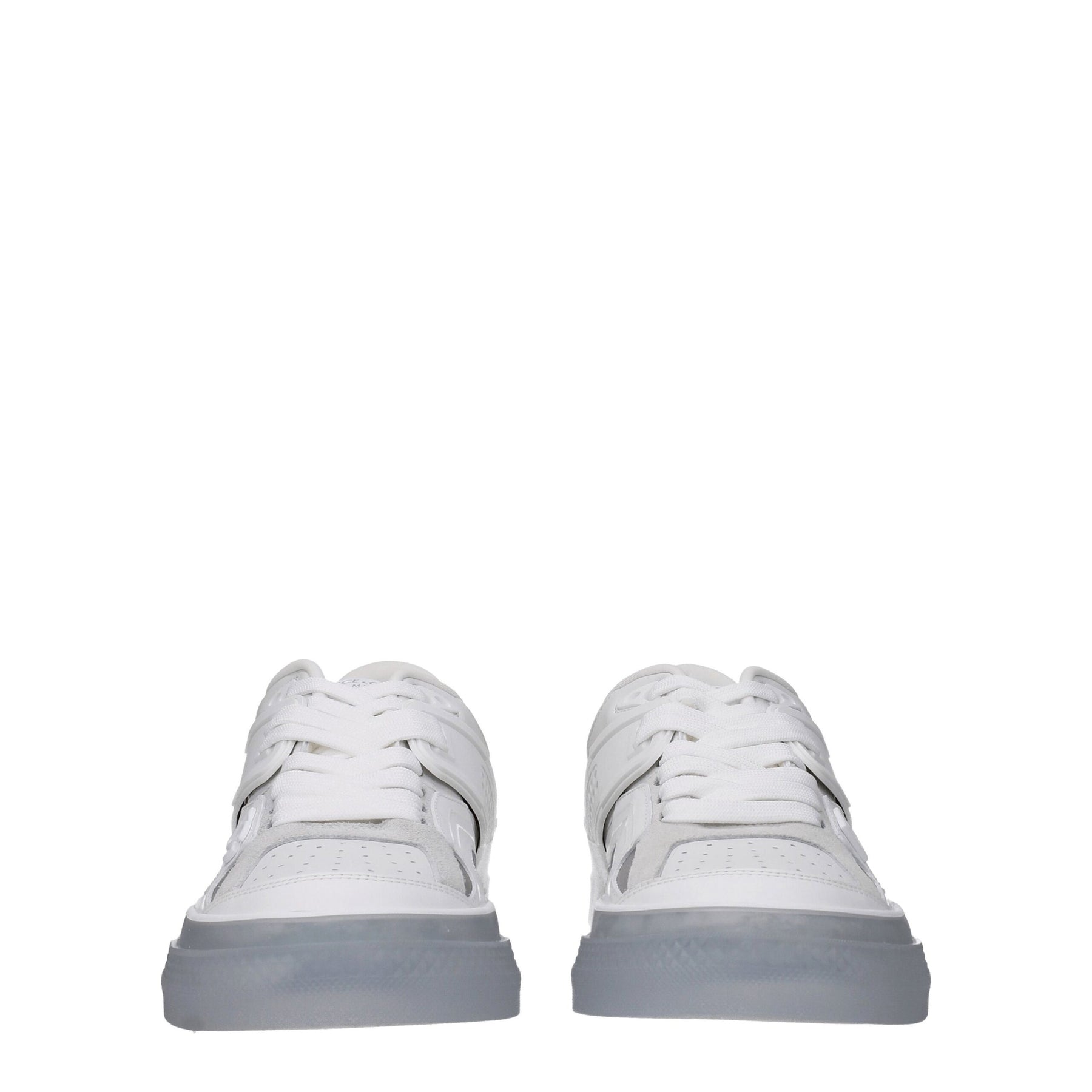 Dolce & Gabbana White Leather Low Top Sneakers | Regal Royce