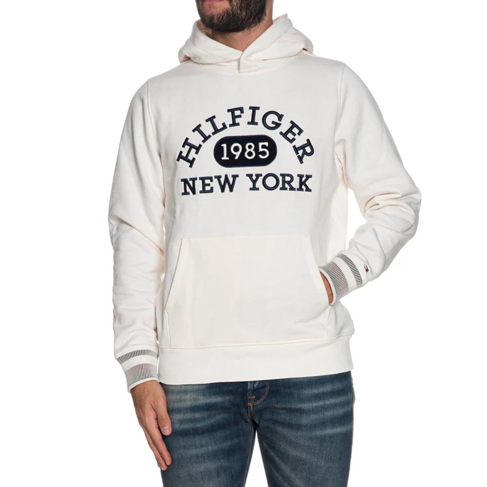 Tommy Hilfiger White Cotton Hoodie | Regal Royce