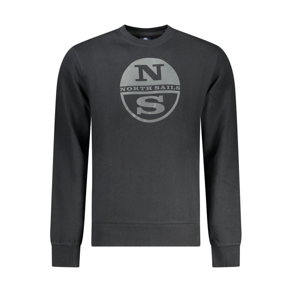 North Sails Black Cotton Men Sweatshirt | Regal Royce
