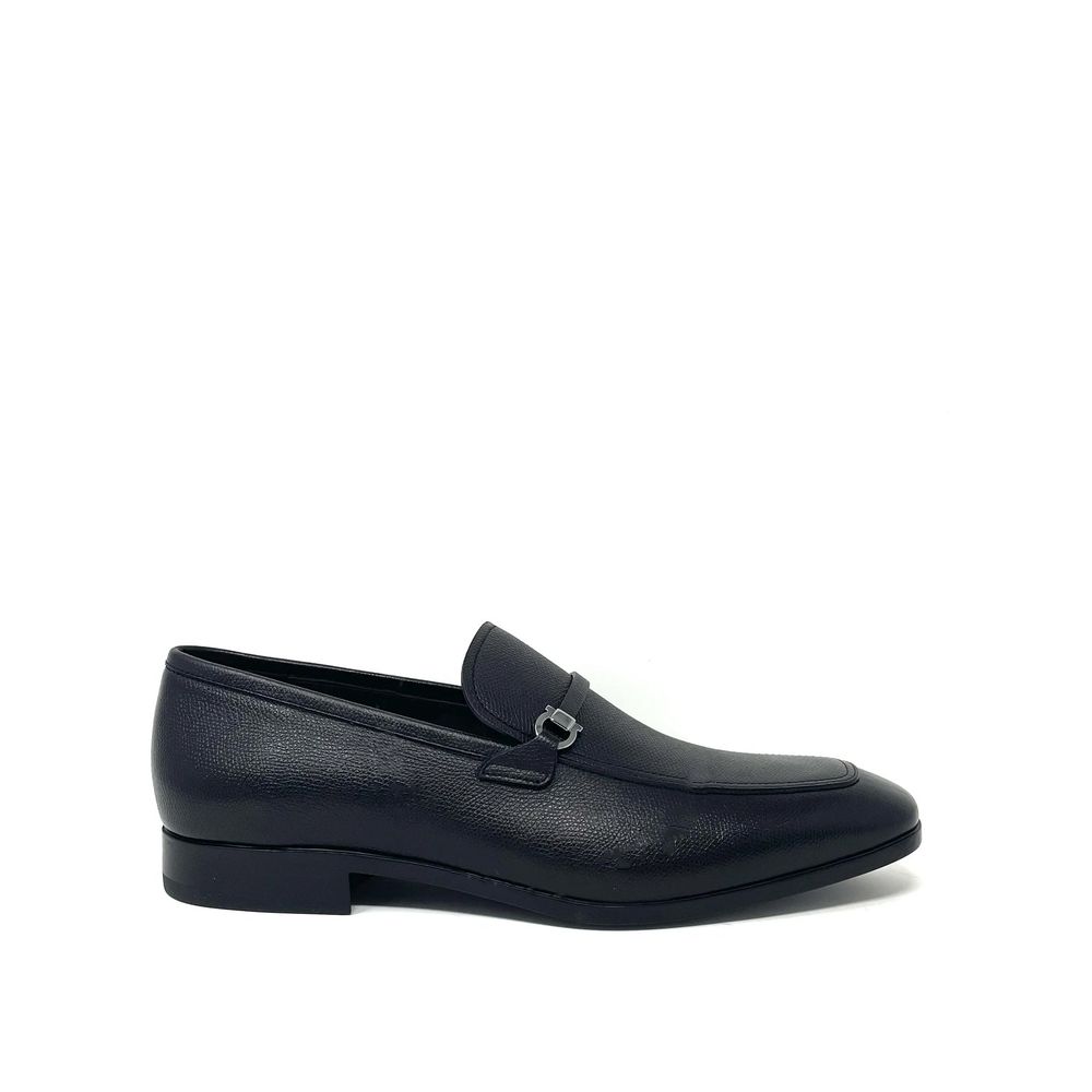 Salvatore Ferragamo Black Calfskin Slip-On Loafers | Regal Royce